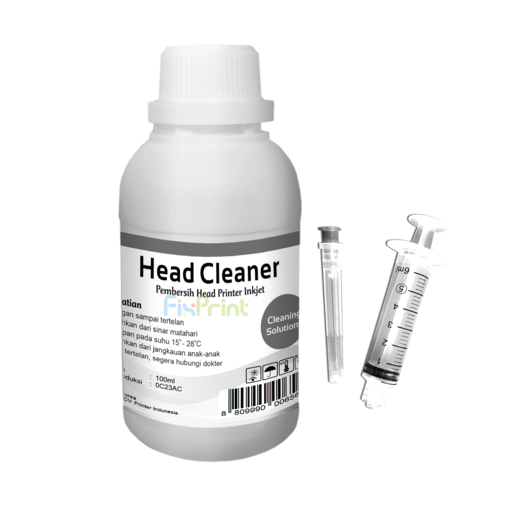 Head Cleaner Premium 100ml Cairan Pembersih Cartridge Printer Epson Canon Brother Hp 6188